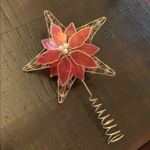 Medium poinsettia tree topper